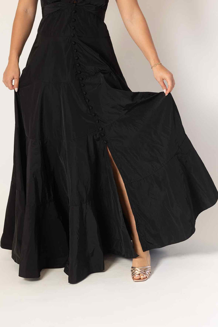 Alexis Size M Taffeta Maxi Event Dress