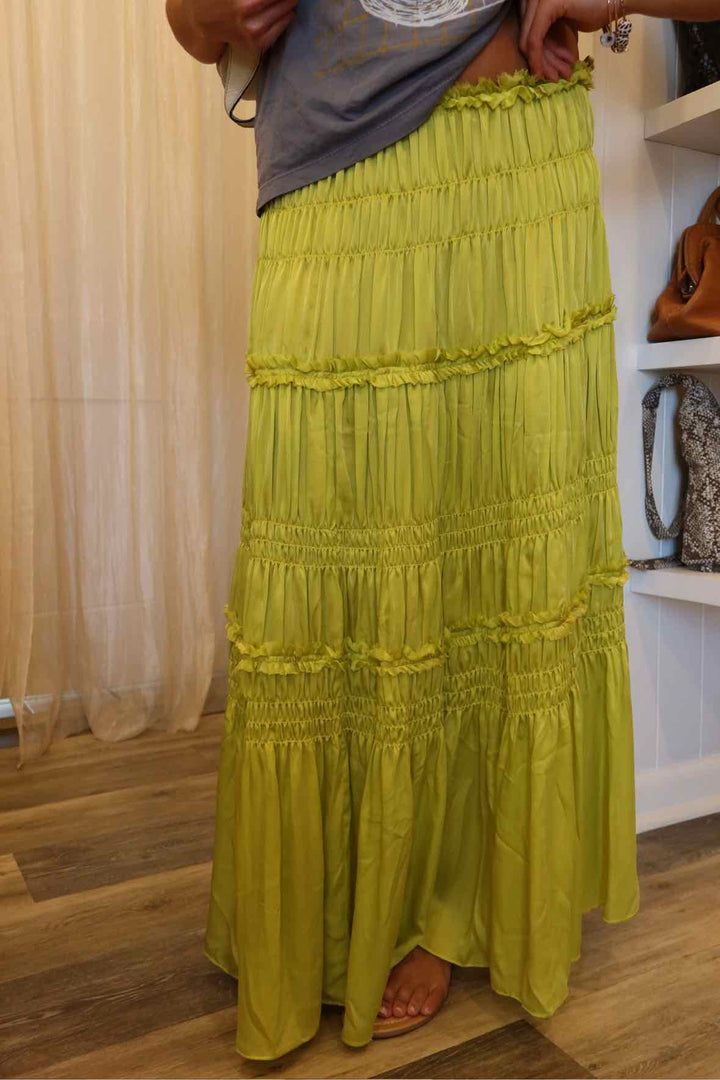 Ulla Johnson Size 2 Lime Green Skirt