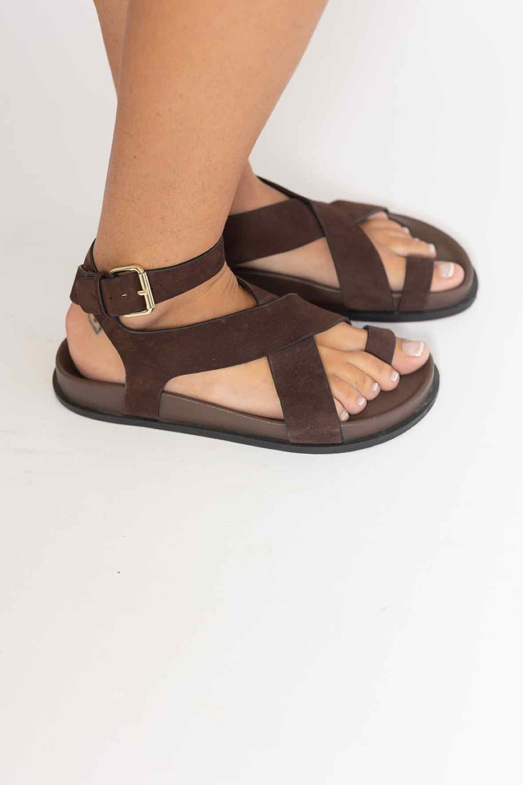 A. Emery Shoe Size 38 Suede chunky Sandals