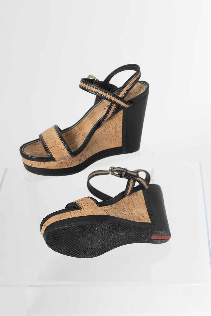 Prada Shoe Size 38.5 Cork Wedge