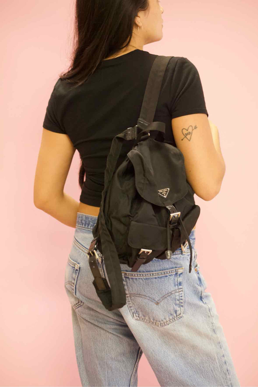 Prada Black Nylon Backpack