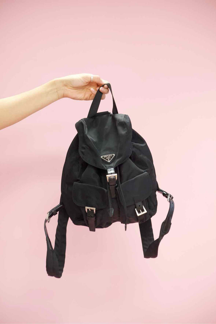 Prada Black Nylon Backpack