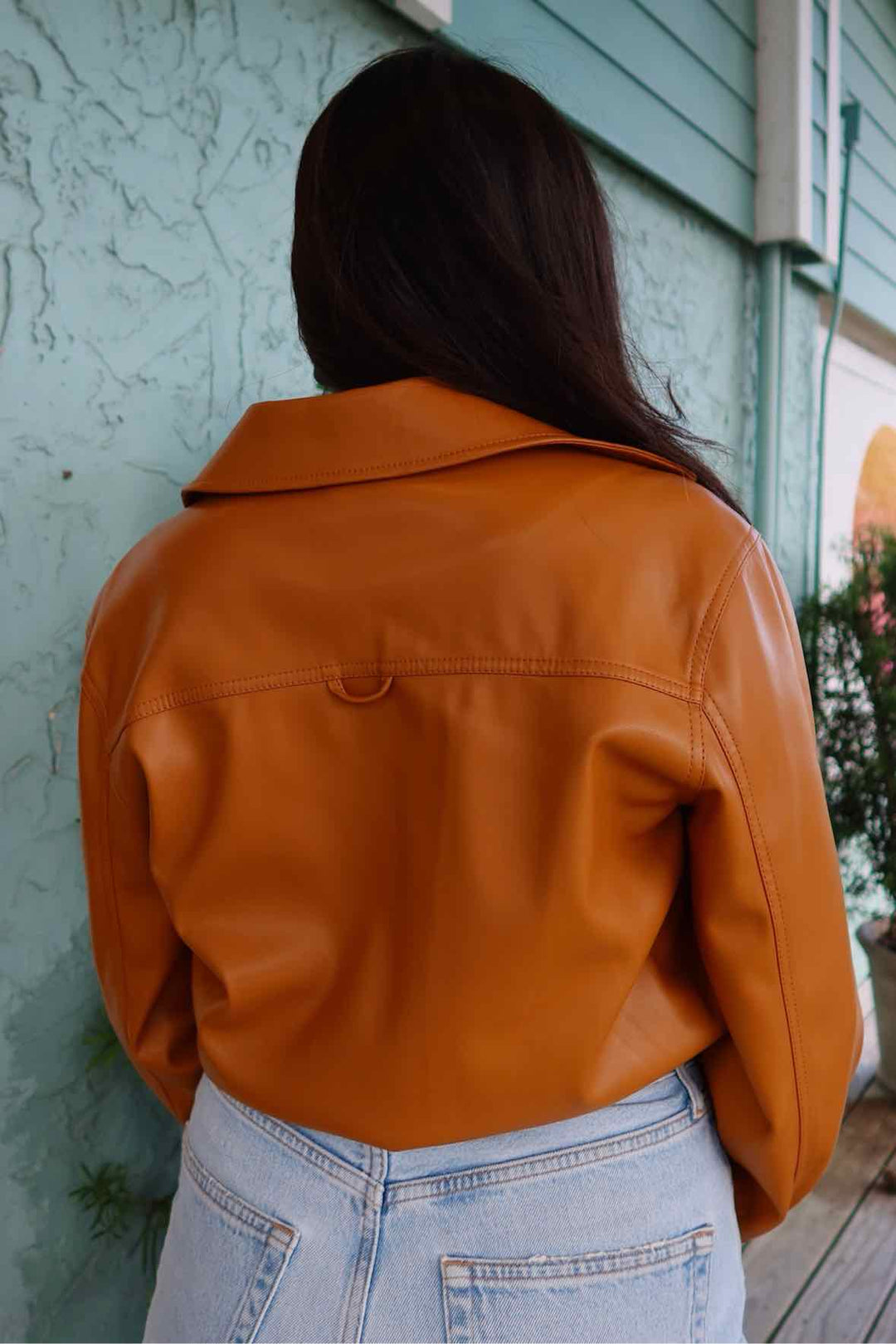 Simkhai Size M/L Brown Leather Jacket