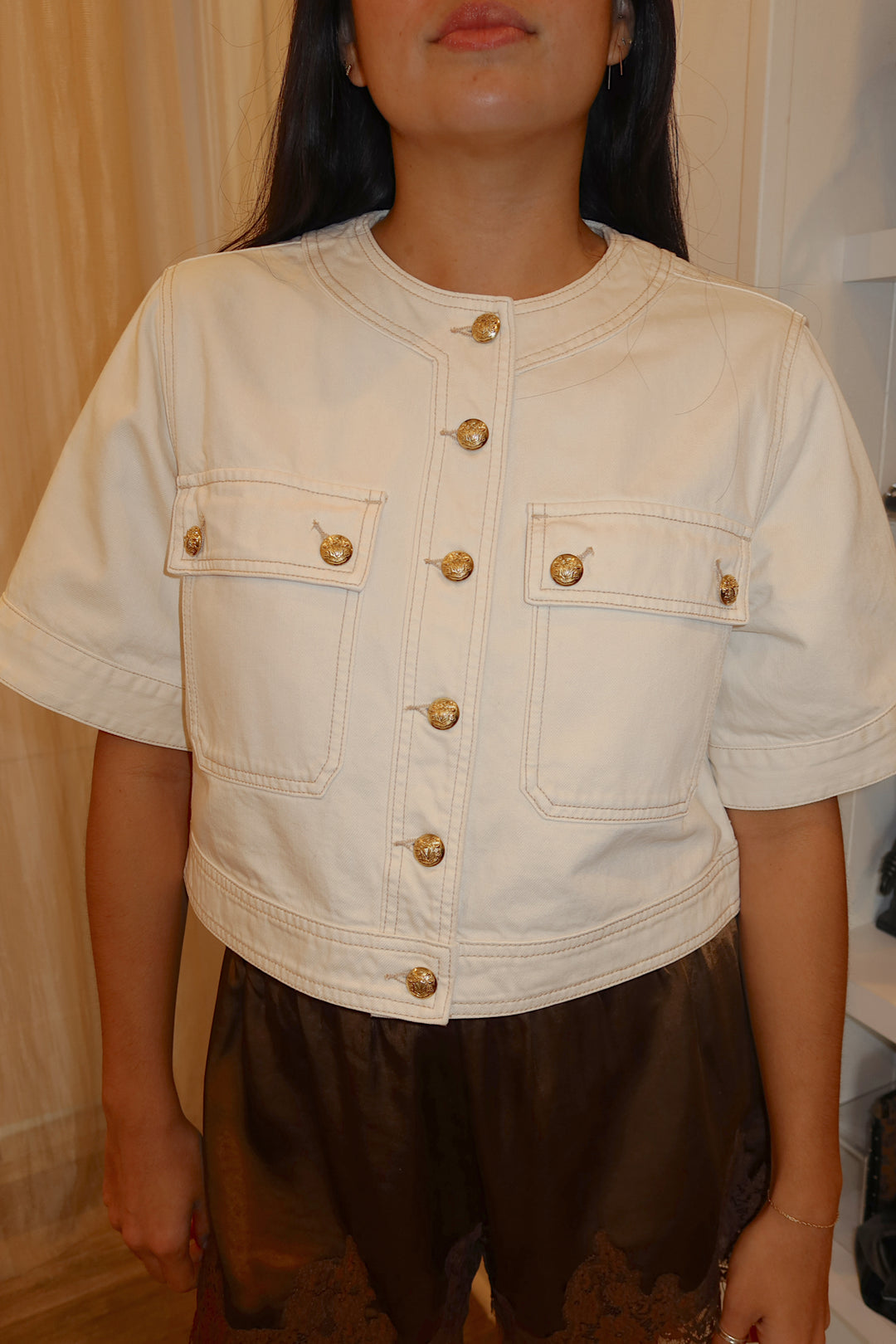 Veronica Beard Size Medium Cream Top