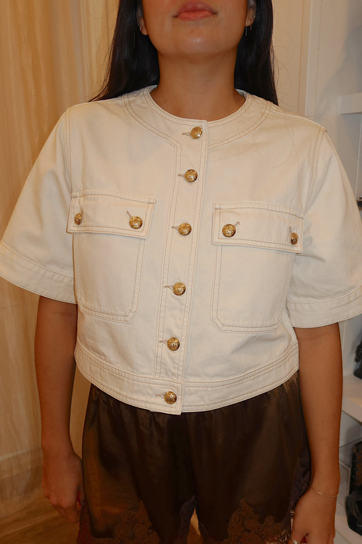 Veronica Beard Size Medium Cream Top