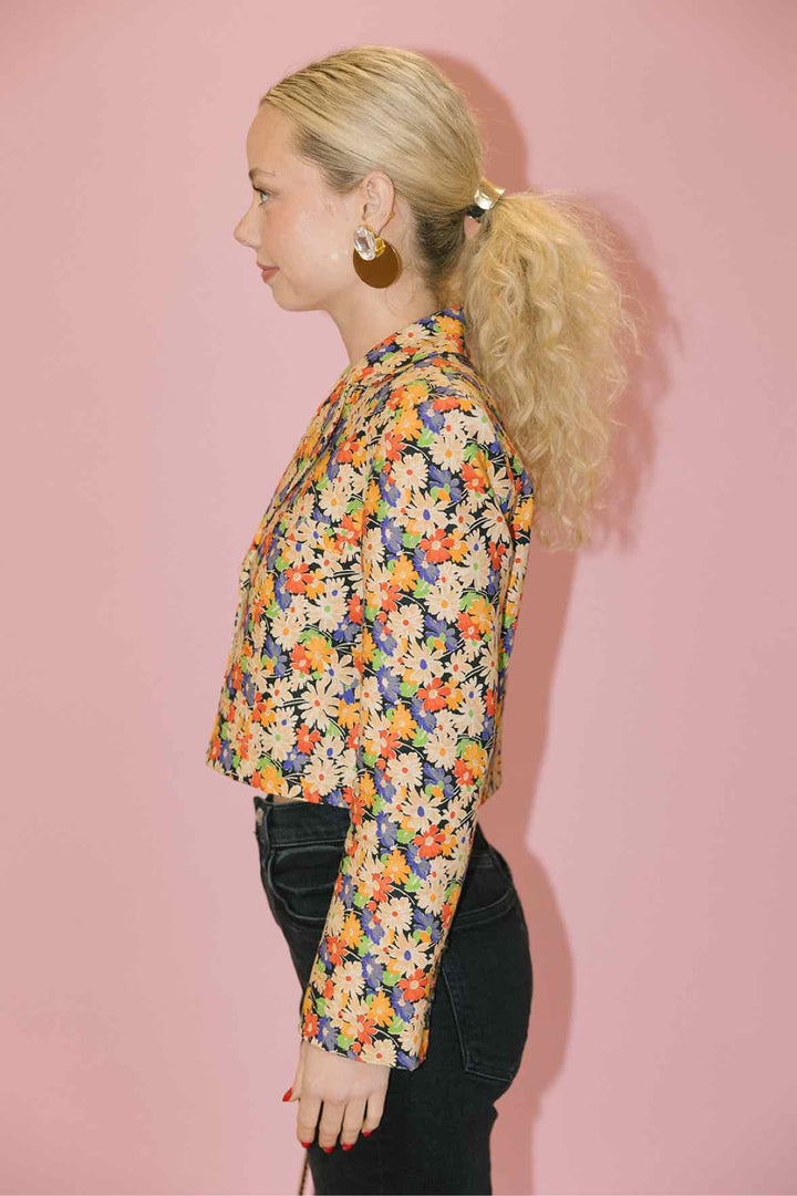 Something Navy Size XS Cropped Blazer