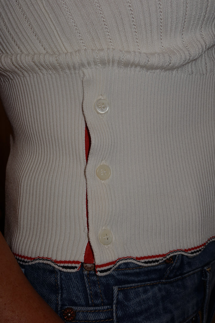 Top Thom Brown Short Sleeve Sweater
