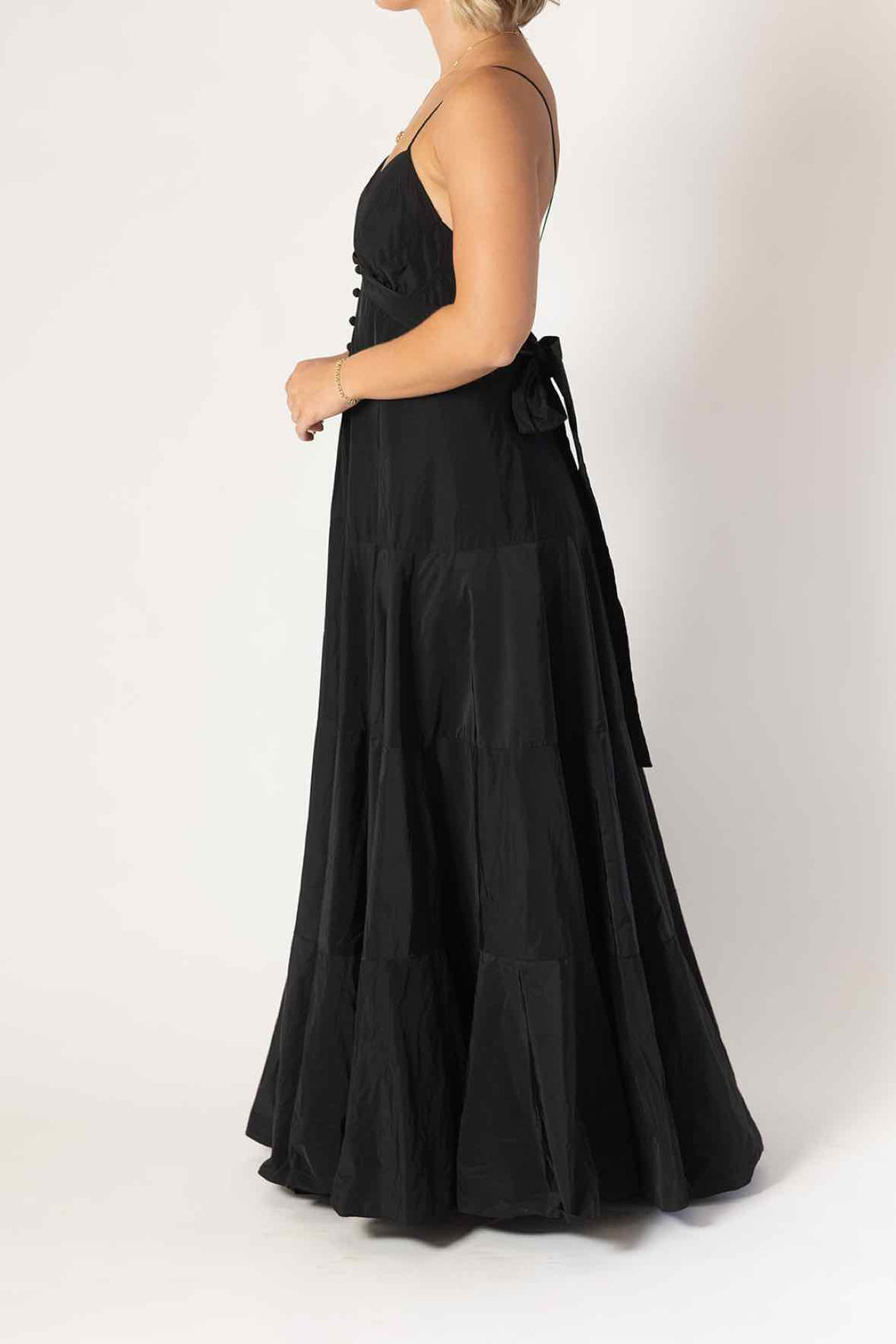 Alexis Size M Taffeta Maxi Event Dress