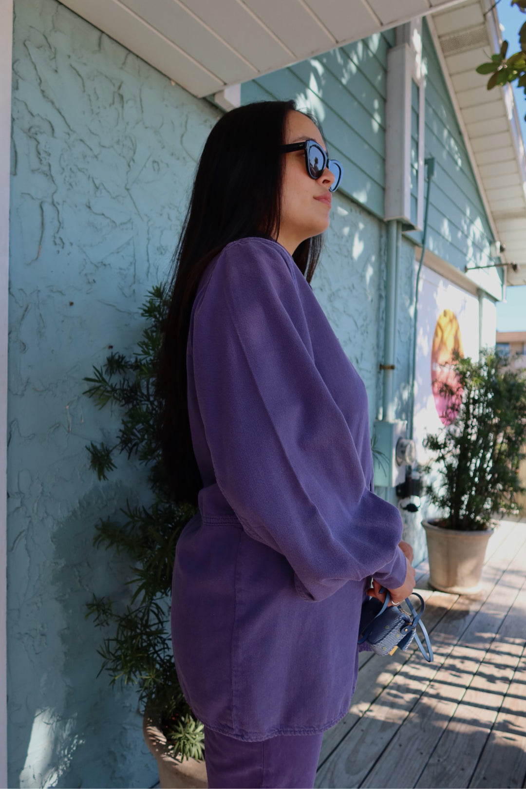 Ganni Size 36 Purple Top