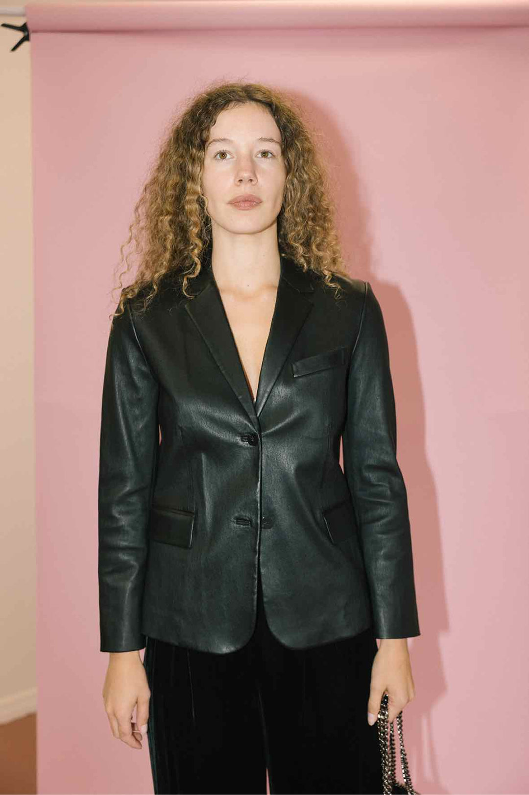 Theory Size 10 Black Leather Jacket