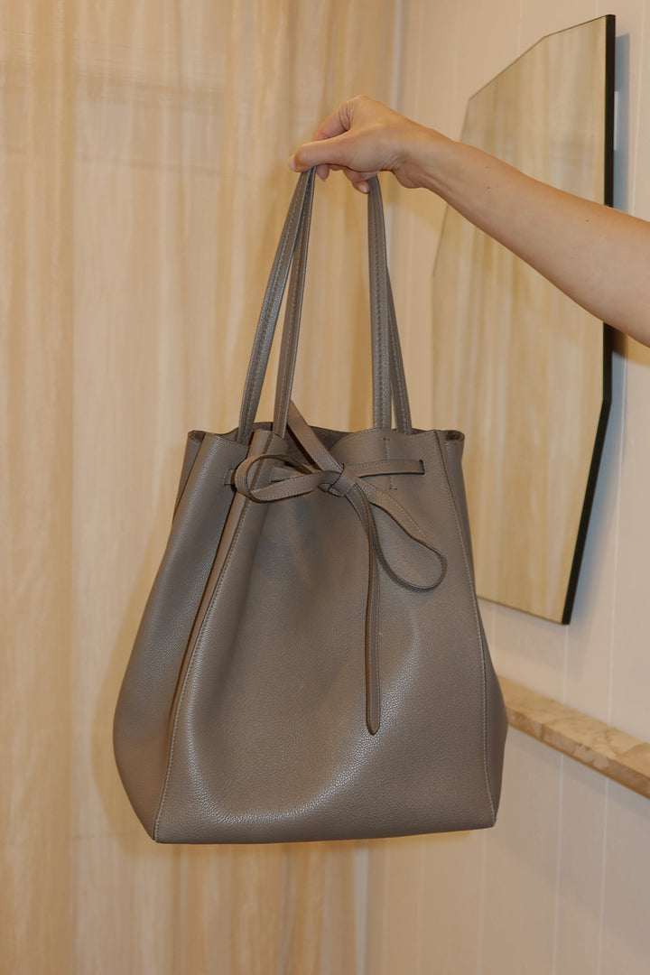 Celine Cabas Phanton Leather Grey Tote