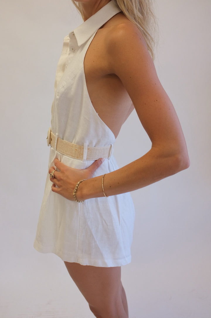 Zimmerman Size 2 Linen Halter Romper