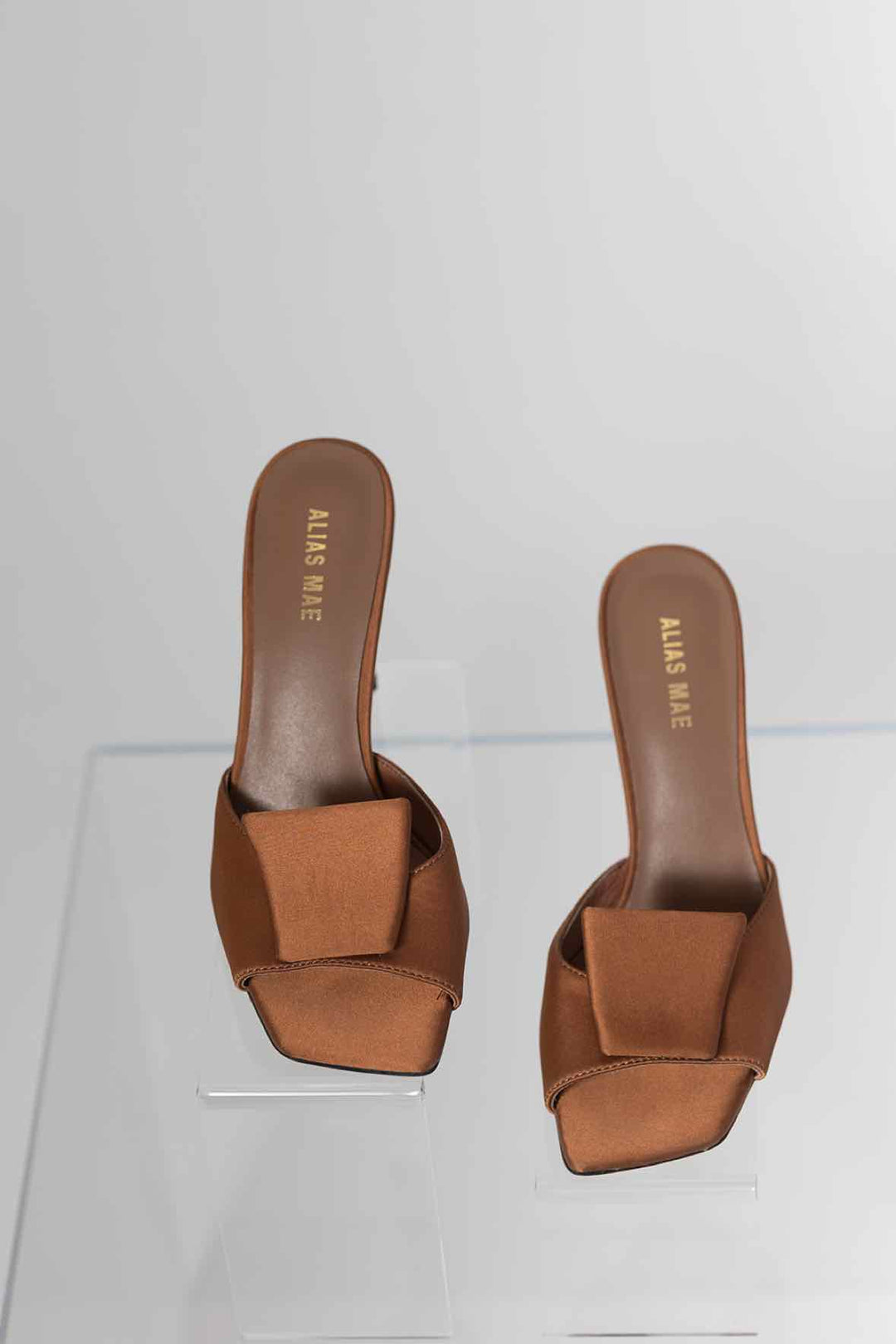 Alias Mae Shoe Size 37 Brown Satin Heels