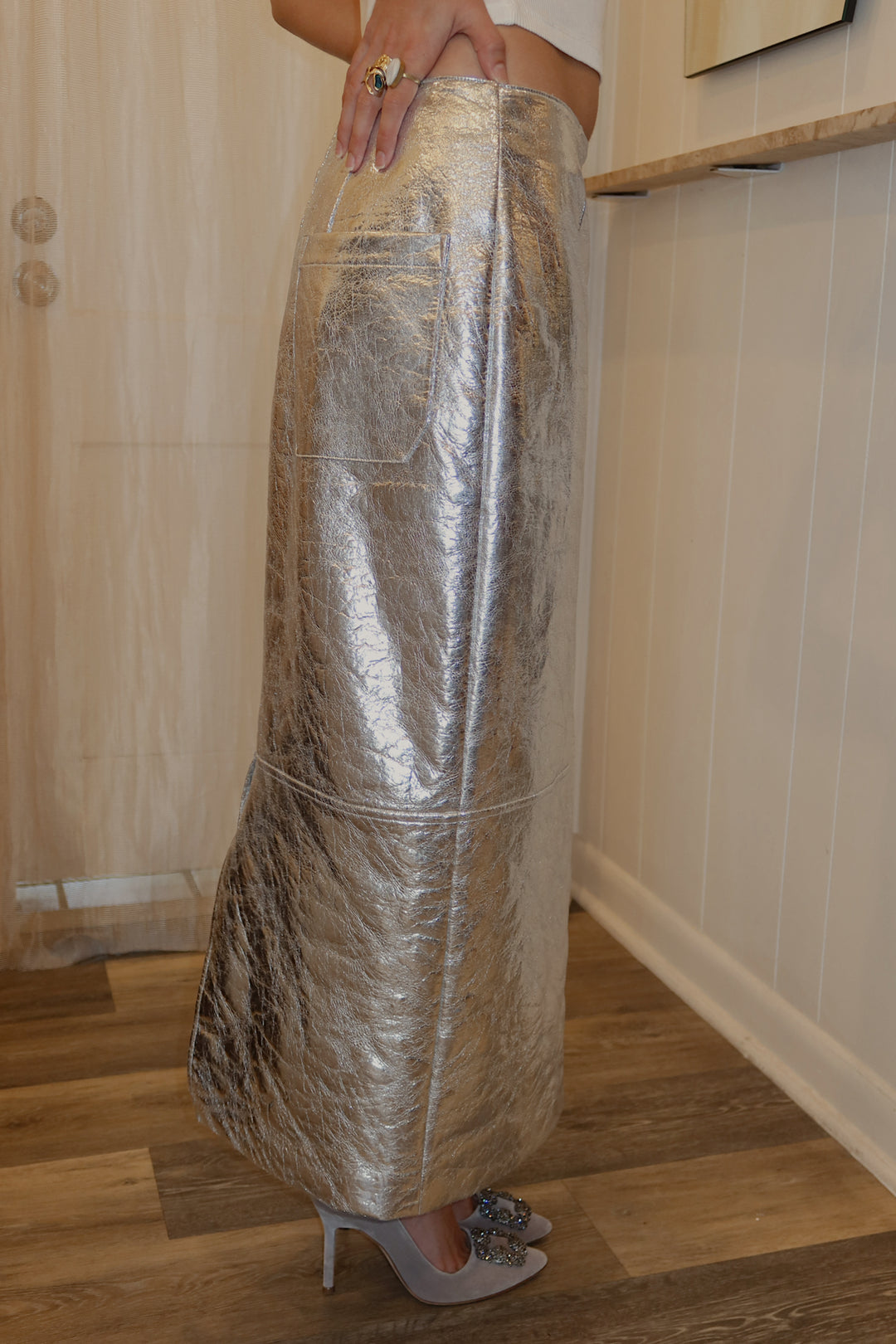 Hunter Bell Size 8 Silver Skirt