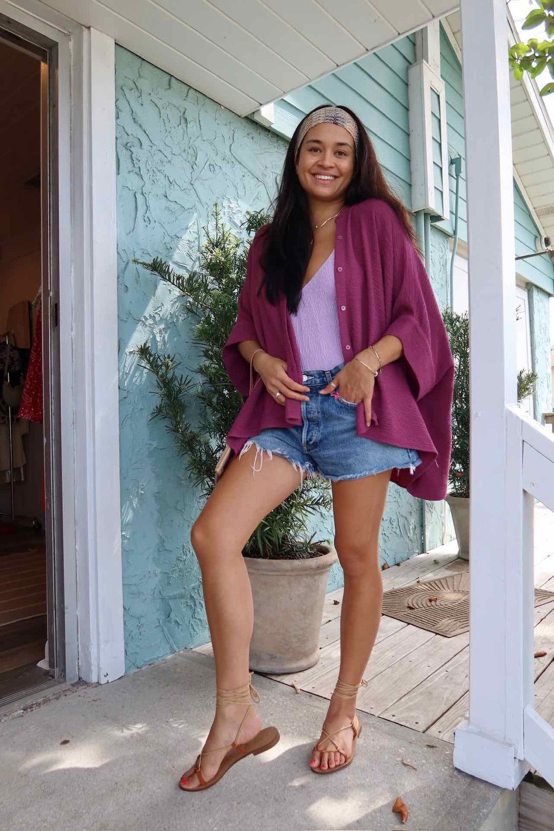 Essentiel Antwerp Size Small Purple Shirt