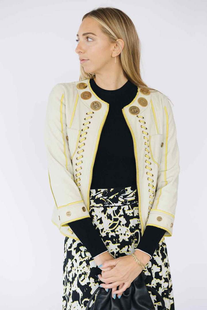 Roberto Cavalli Size 42 Tan Jacket