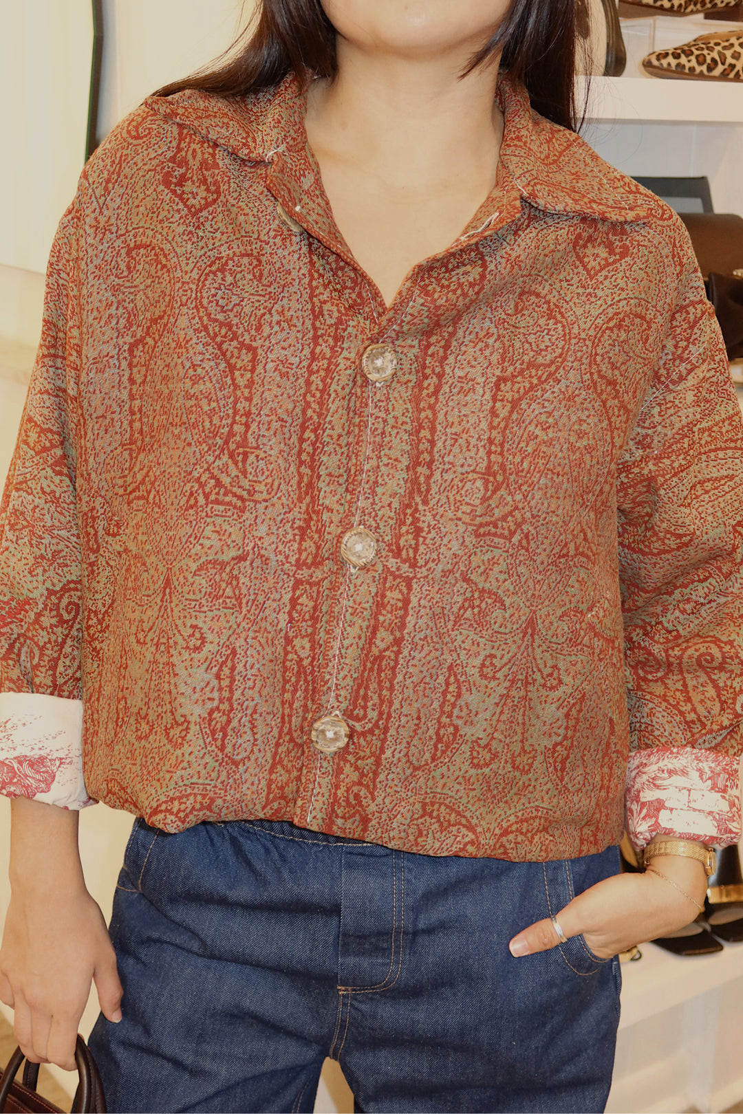 Casa Grace Size XS Burgundy Jacket