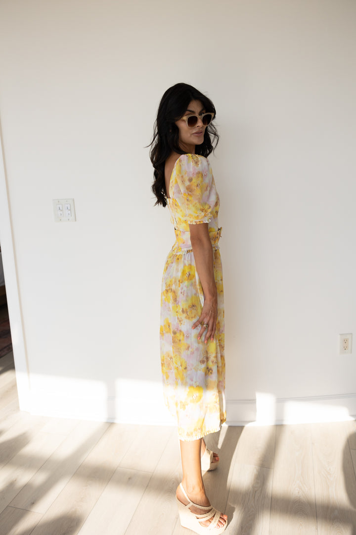 For Love and Lemons belted midi dress