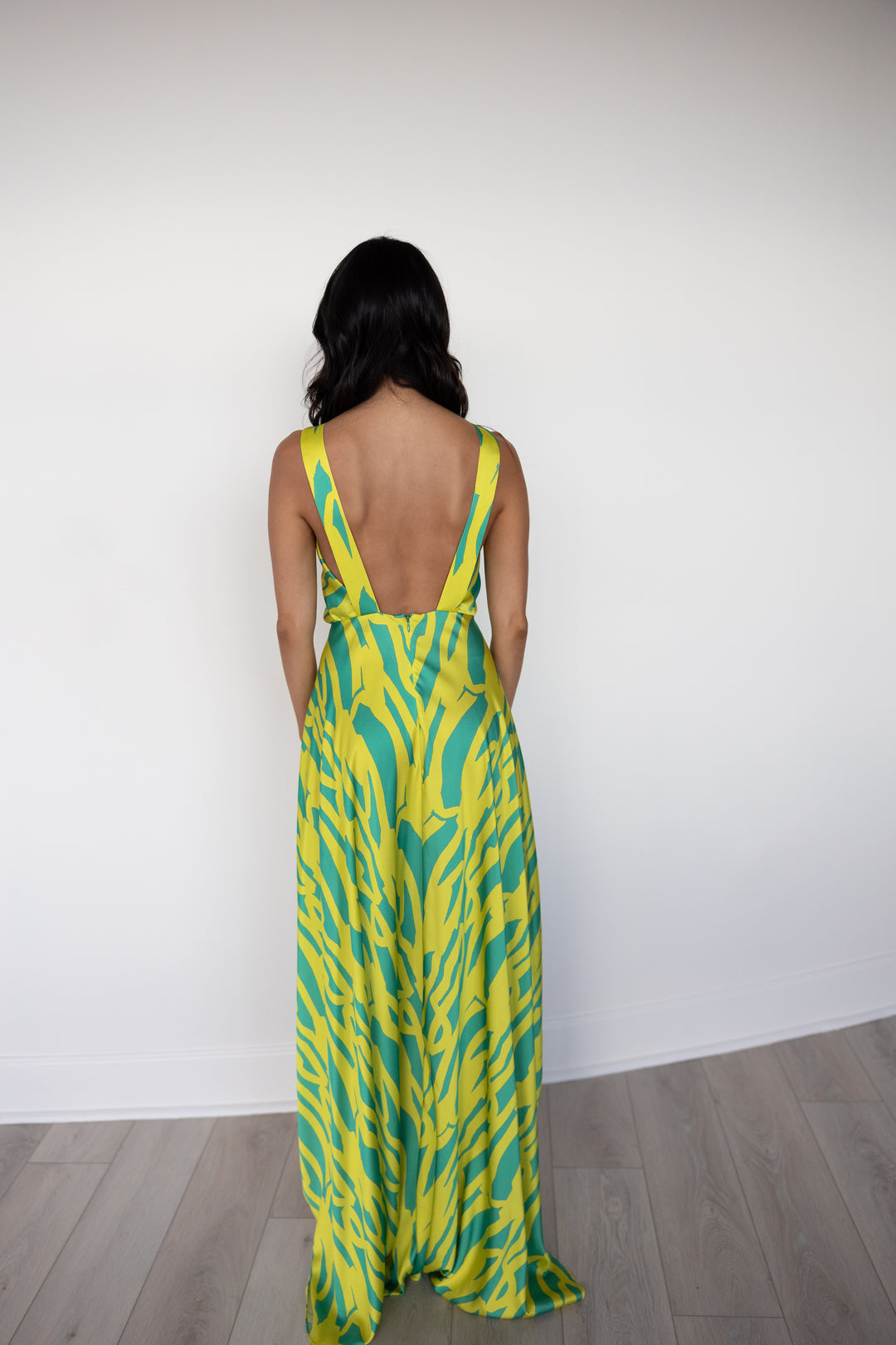 Alexis high neck backless gown