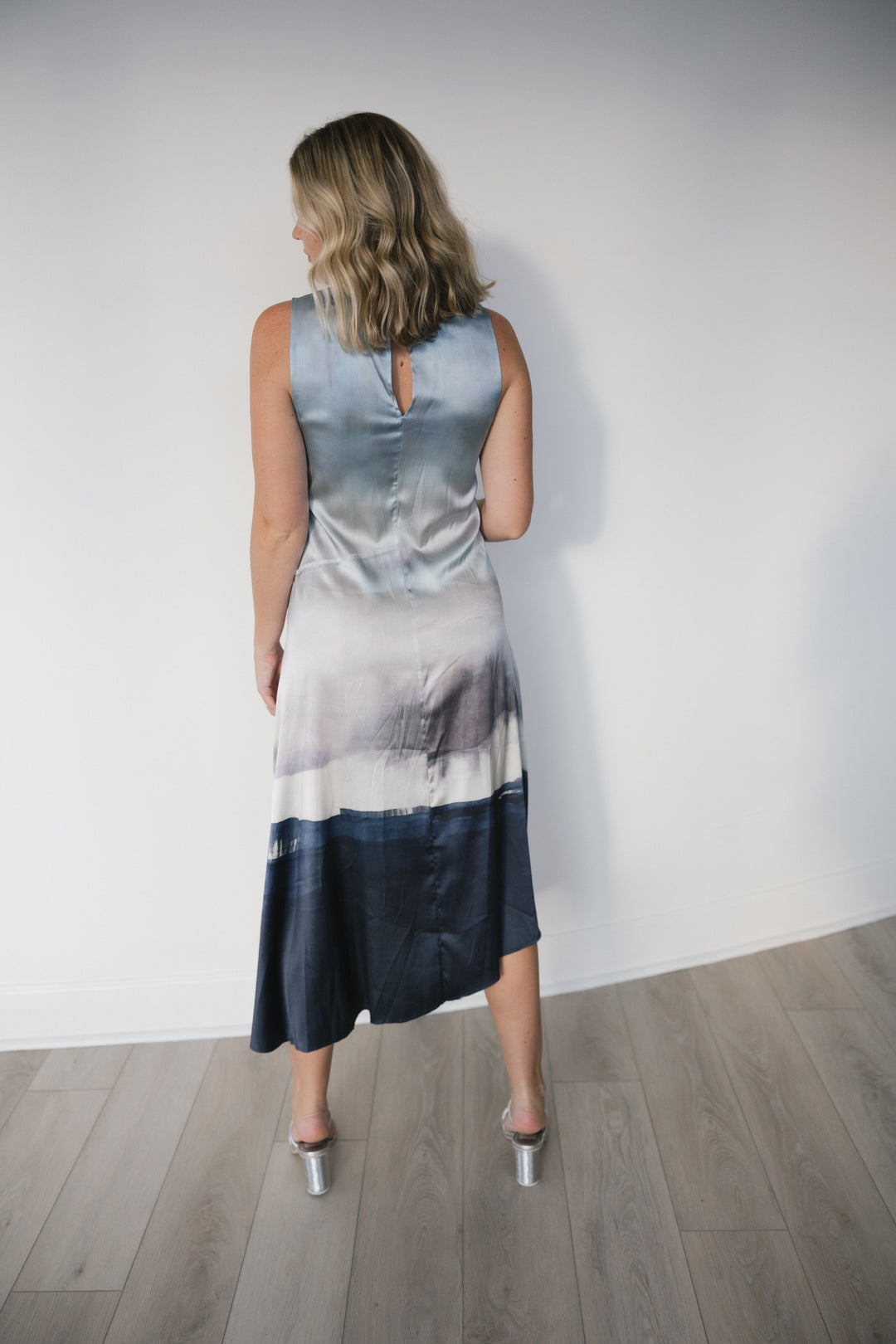 Go Silk Watercolor midi dress