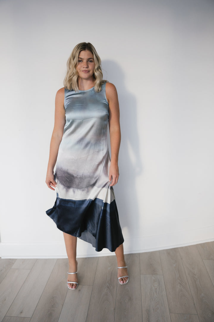 Go Silk Watercolor midi dress