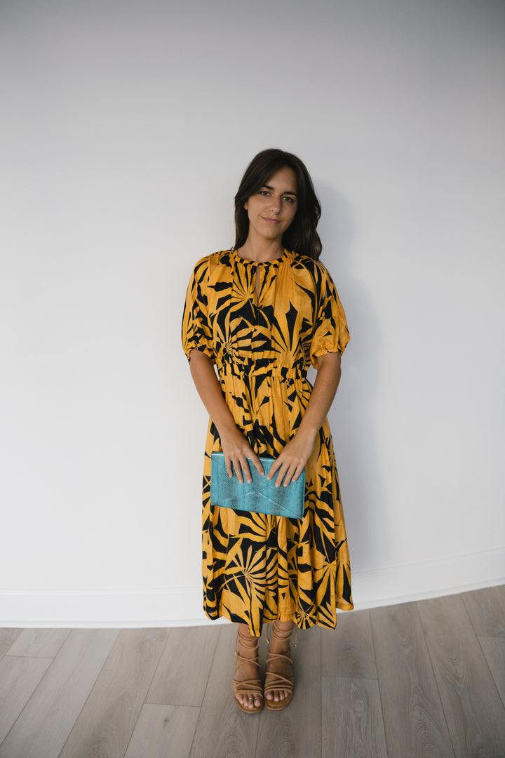 Shine Printed Silk Caftan