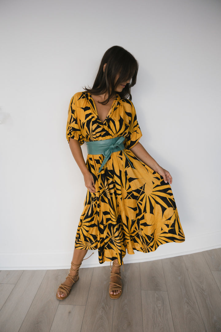 Shine Printed Silk Caftan