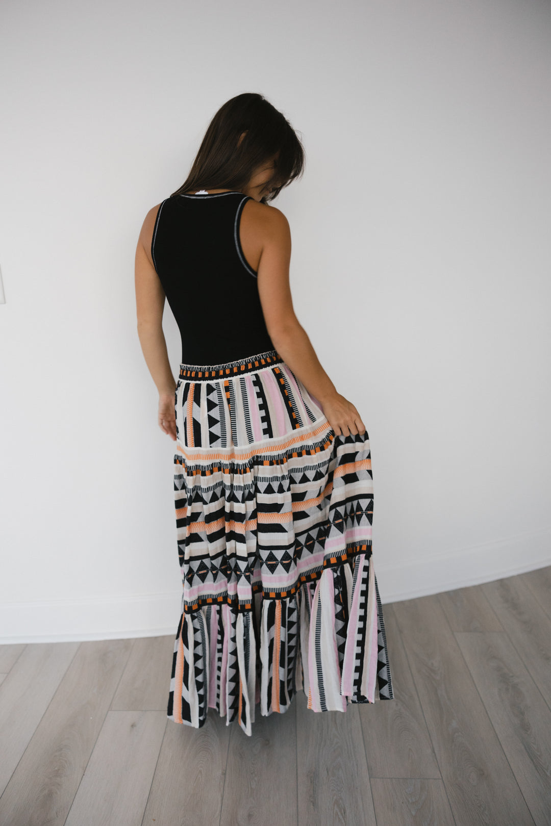 Devotion Twins Tribal Print Maxi Skirt