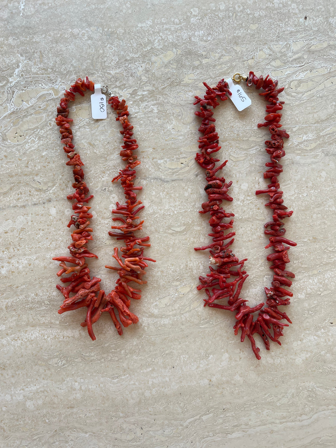 Italian made fresh coral necklace