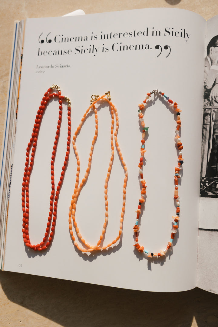 Italian Coral Necklace Strands