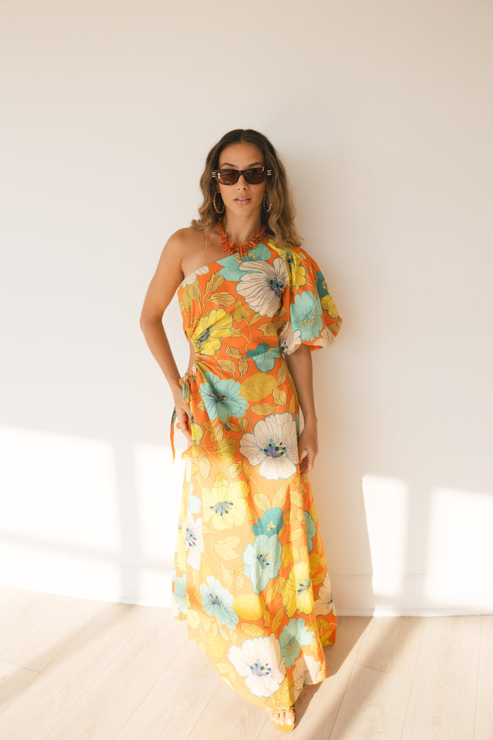 Alemais one-shoulder floral dress