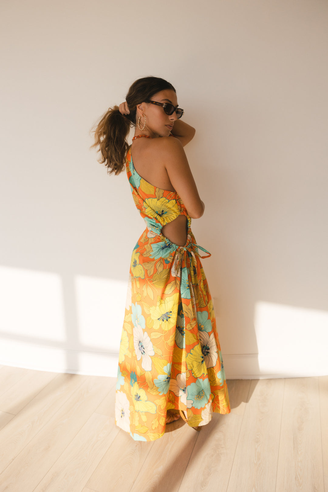 Alemais one-shoulder floral dress