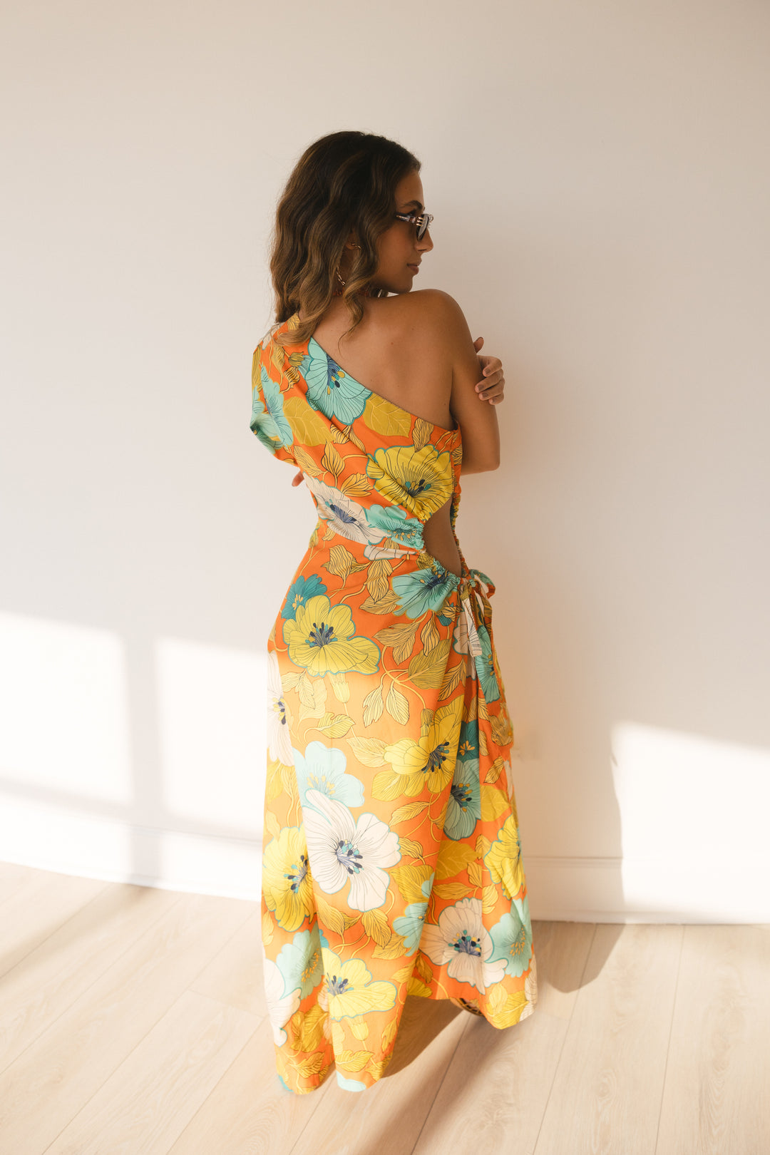 Alemais one-shoulder floral dress