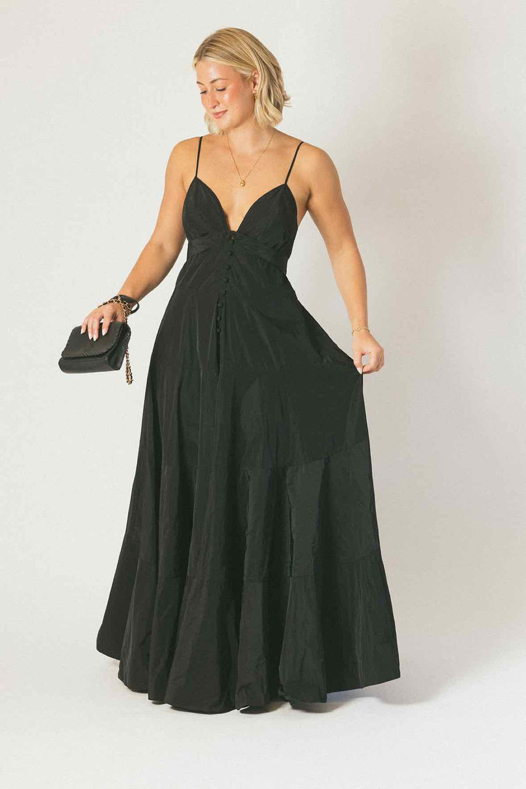 Alexis Size M Taffeta Maxi Event Dress – Goldyn Hour Style