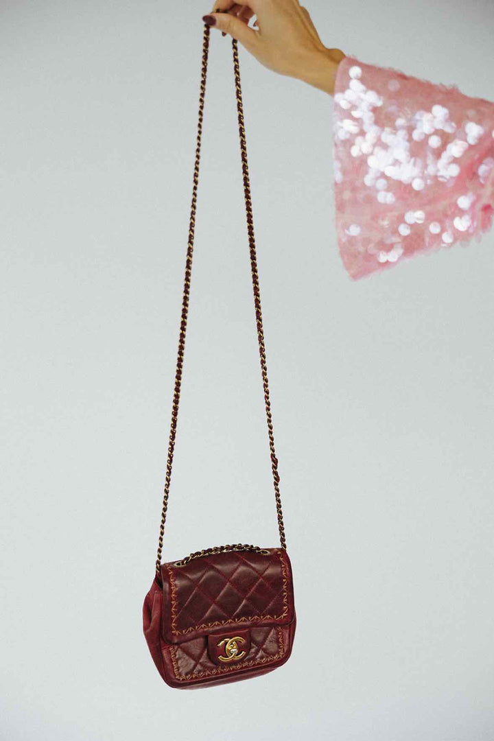 Vintage Chanel Small Burgundy Bag