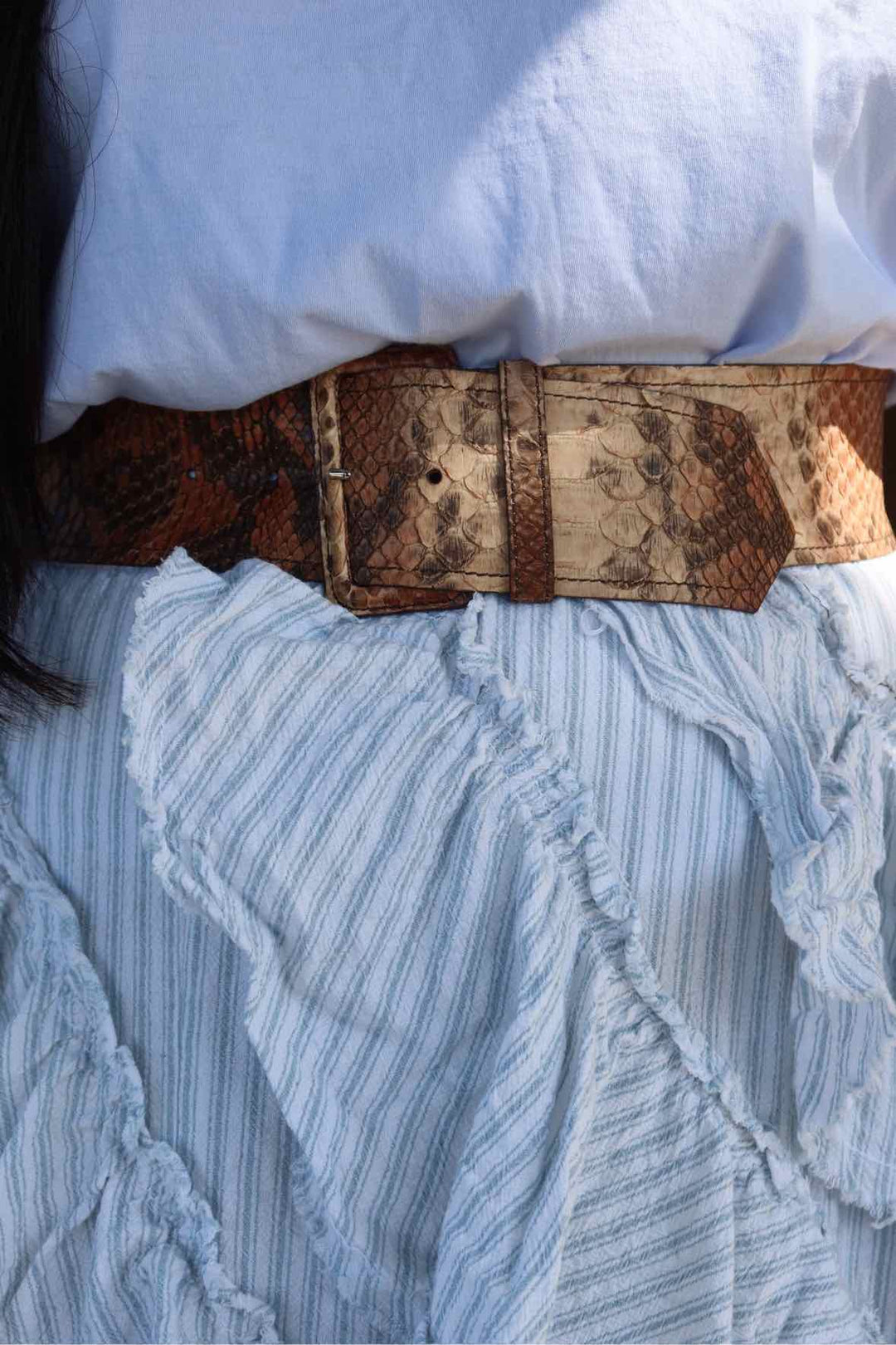 Prada Size 75/30 Brown Python Belt