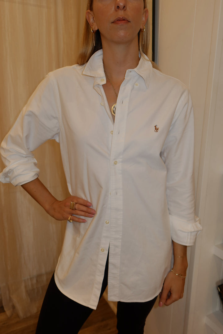 Polo Size Small White BtnDwn Top