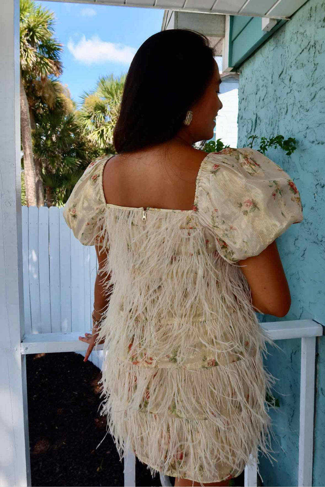 Loveshack Fancy Size 6 Feather Dress