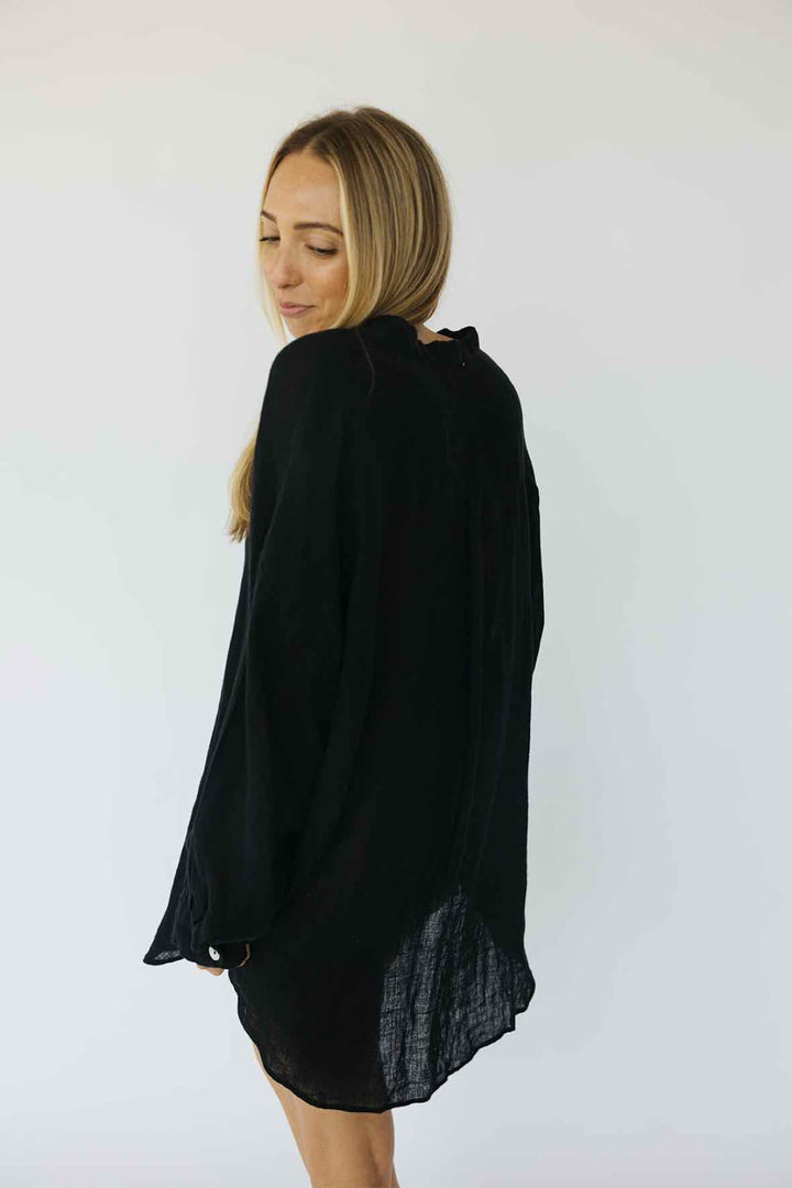 Monday Swim Btn Dwn linen Top