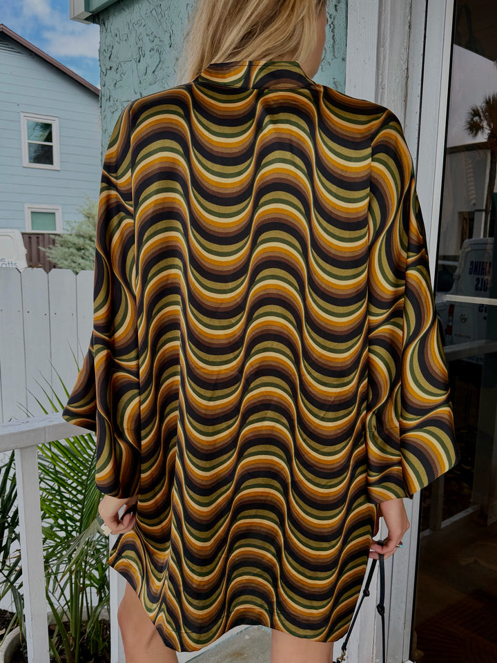 La Vie Style House Size One Size Silk Tunic Dress
