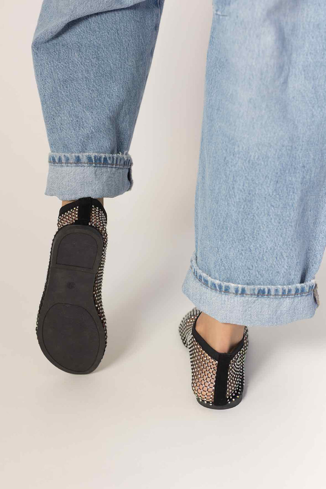 Unbranded Shoe Size 8 Mesh Crystal Flats