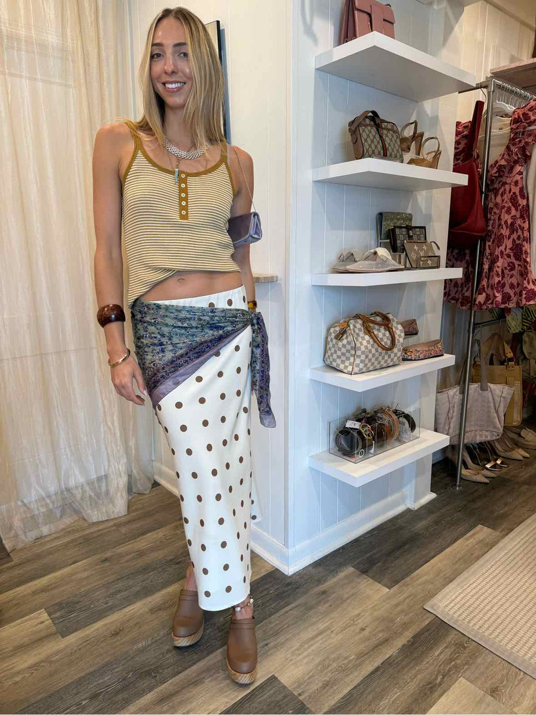Jenni Kayne Size Medium Cream Skirt