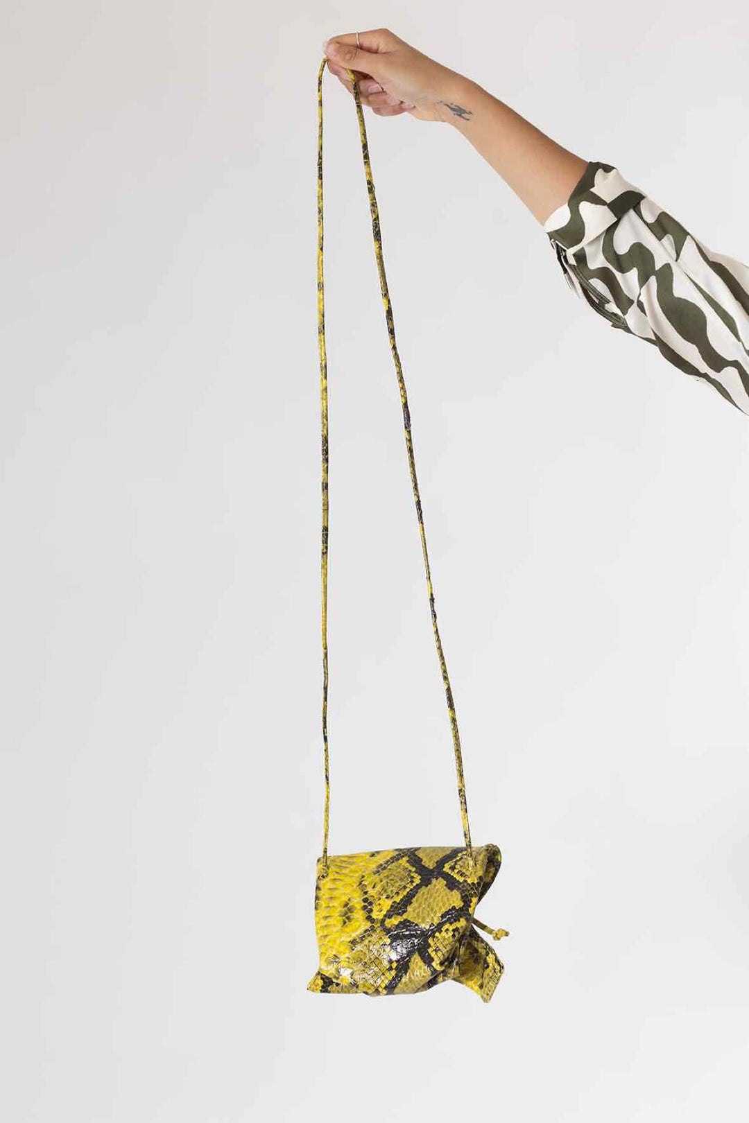 Carlos Falchi Yellow Small Python Purse