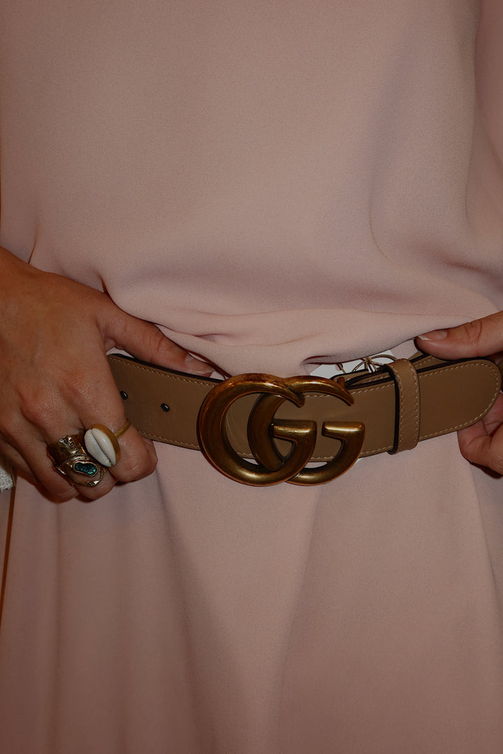 Gucci Size XS Tan GG Marmont Leather Belt