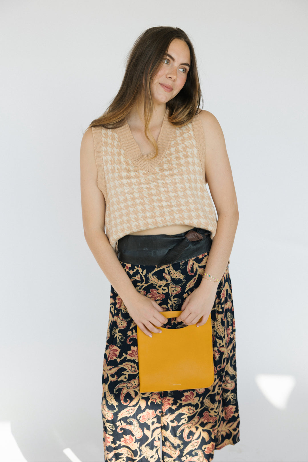 Goldyn Hour Black+Brown Leather Wrap  Belt