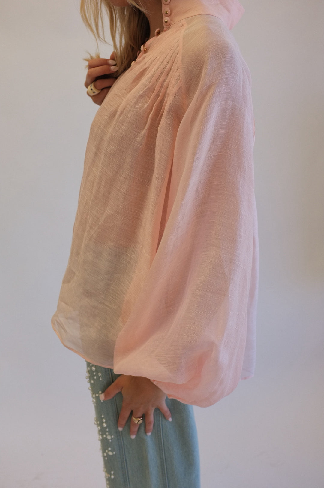 Zimmerman Size 0 Pink with heart buttons Top