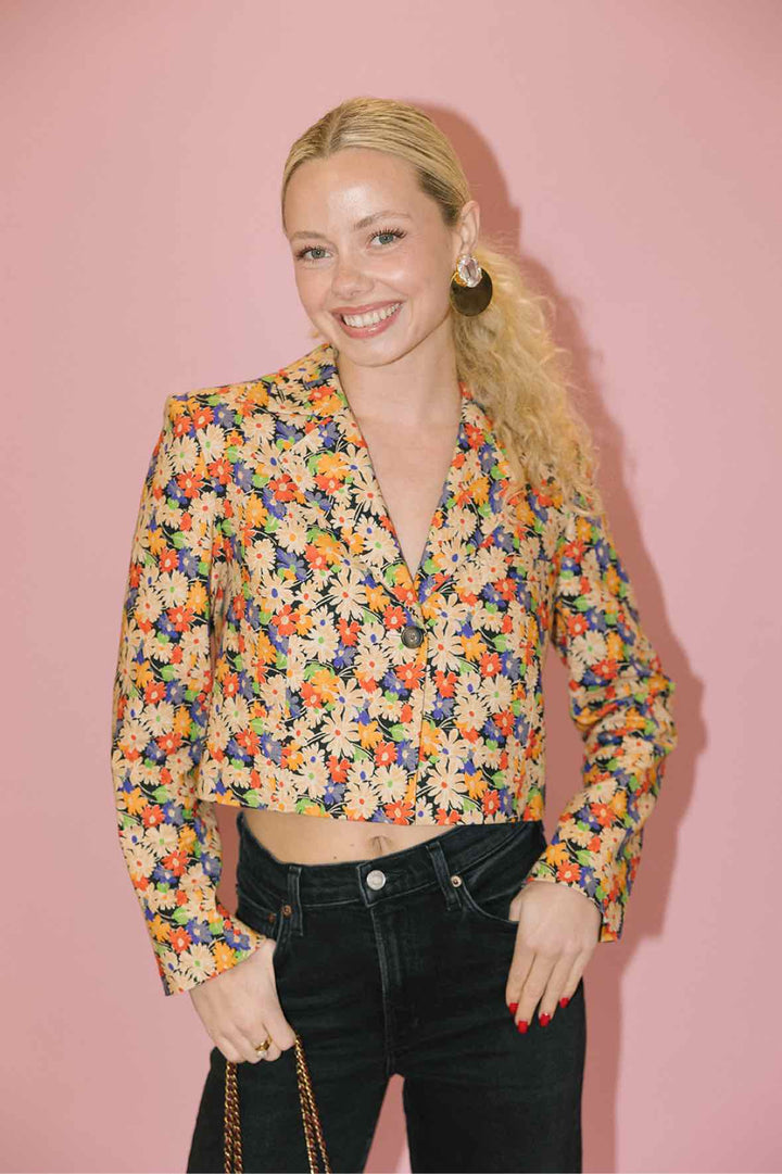 Something Navy Size XS Cropped Blazer
