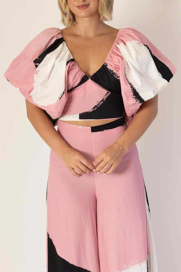 SWF Size S Puffy Slv Crop Top