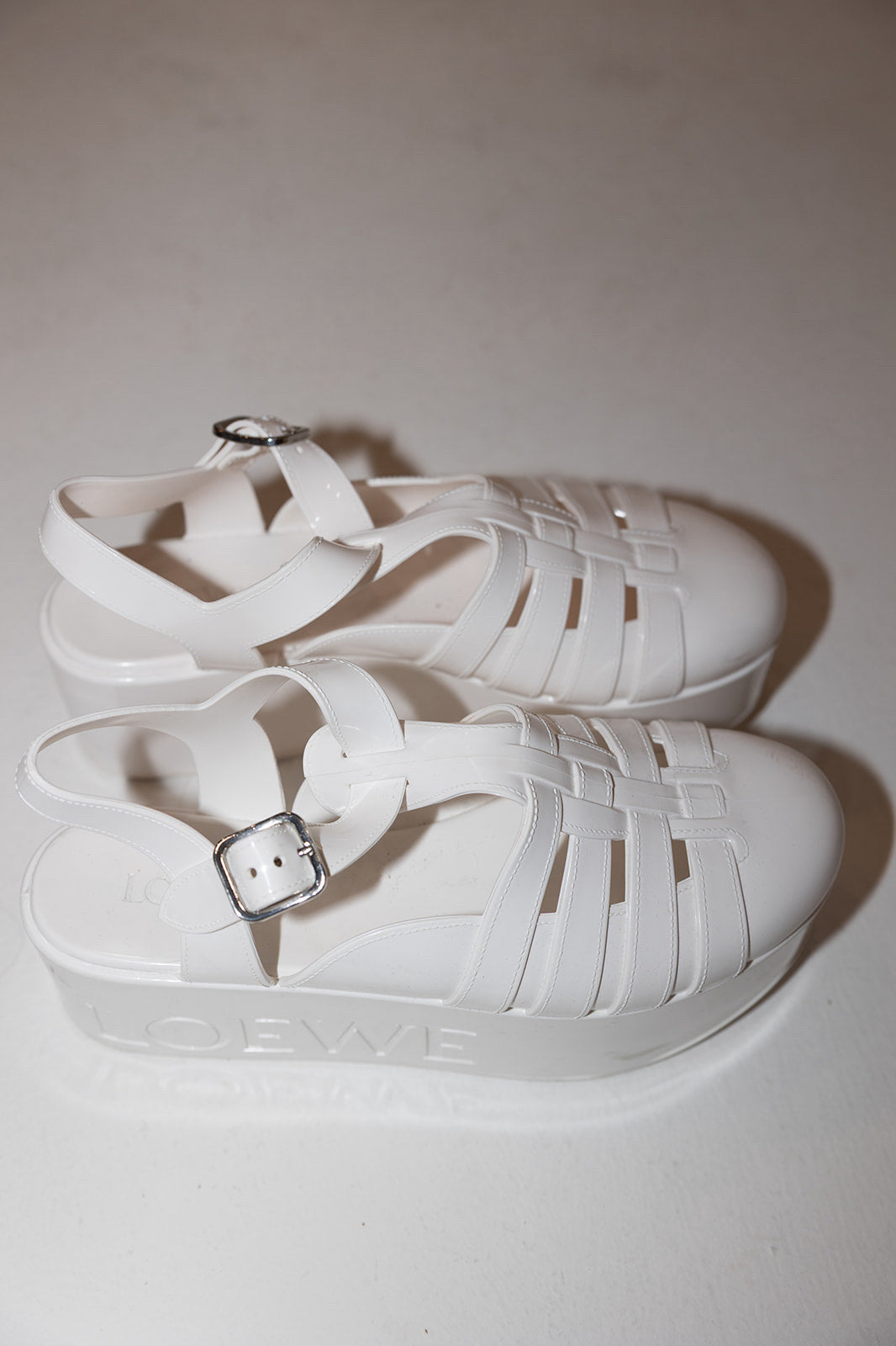 Loewe Shoe Size 39 Rubber Sling Back Platform Sandals