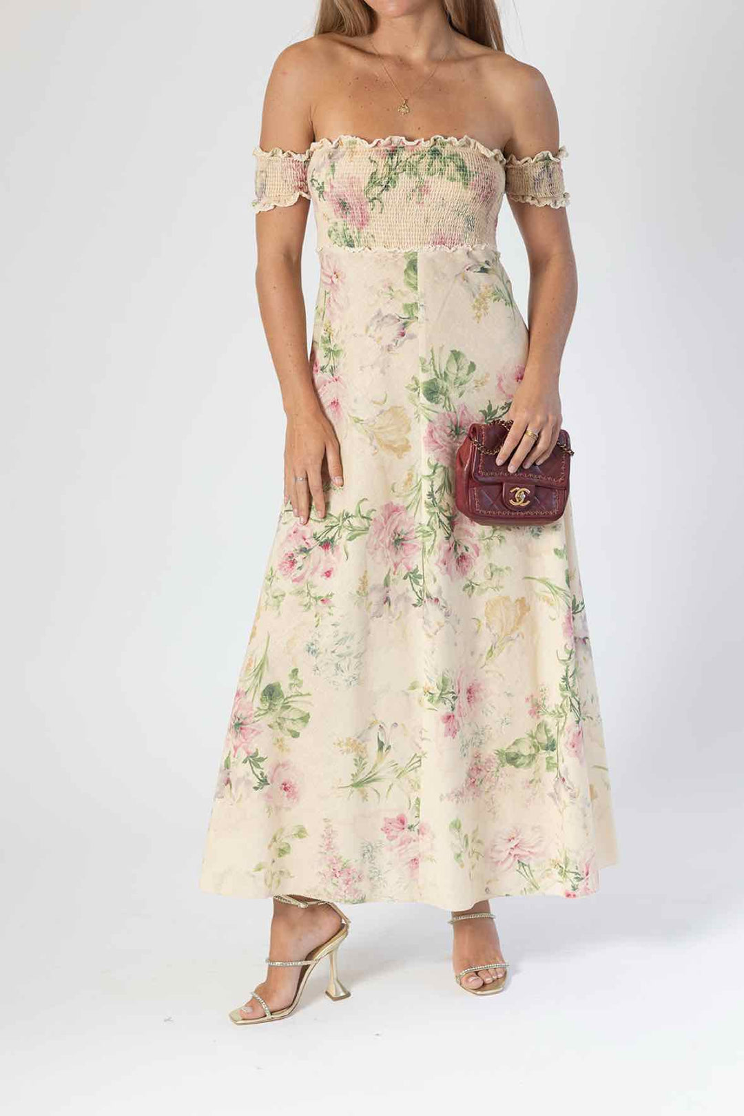 Zimmerman Size 1 Smock Top-Off Shoulder Dress